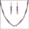 Single line Pearl Set With Matching Eartop - MR12-CS098 - Click here to View more details about this Product